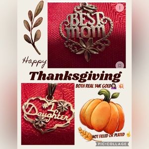 Bundle of small real 14k gold pendants ☝️🤩🌹Mother and daughter 🤗🌹